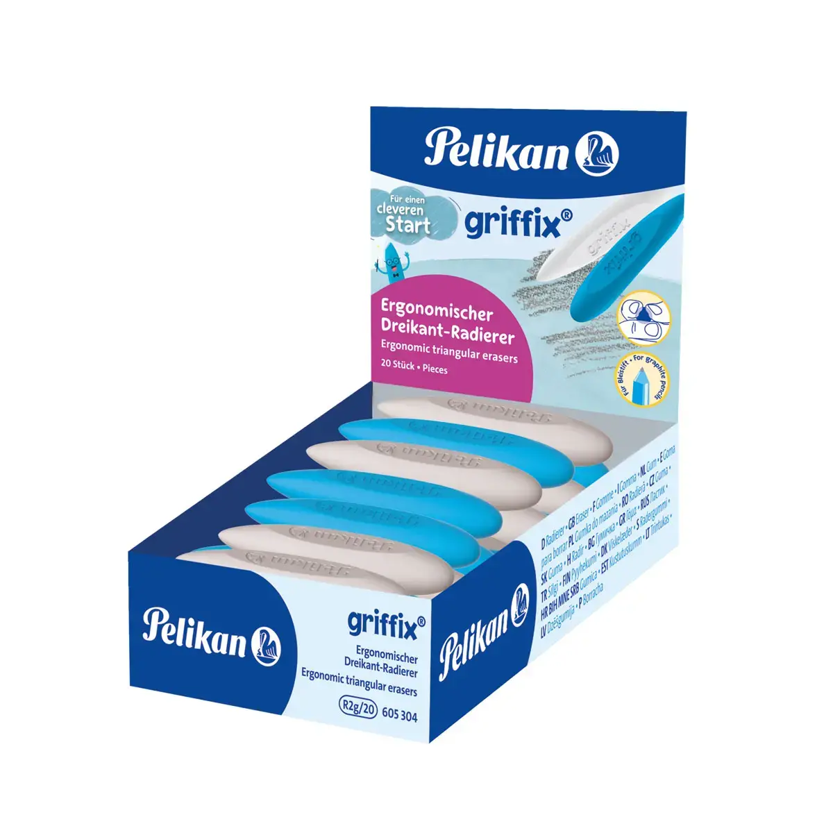 GOMME PELIKAN GRIFFIX ERGONOMIQUE ASSORTIS photo du produit