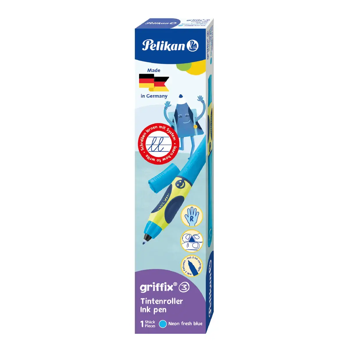 STYLO ENCRE PELIKAN GRIFFIX DROITIER FRESH BLUE ETUI photo du produit