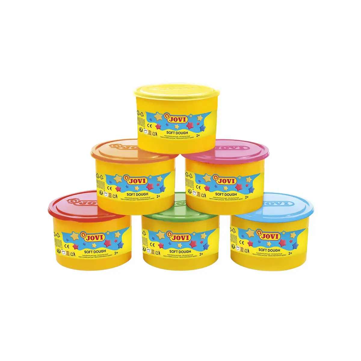 P&Acirc;TE &Agrave; JOUER  BLANDIVER - BO&Icirc;TE DE 6 POTS DE 460 G DE COULEURS N&Eacute;ONS photo du produit