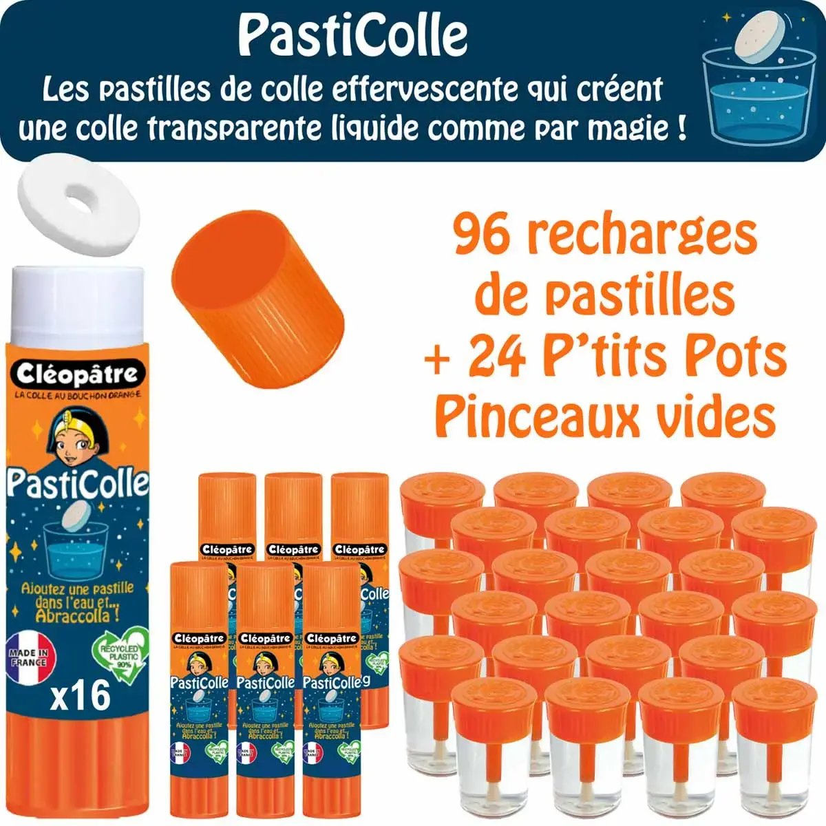 PASTICOLLE SCHOOLPACK 6 STICKS + 24 POTS photo du produit