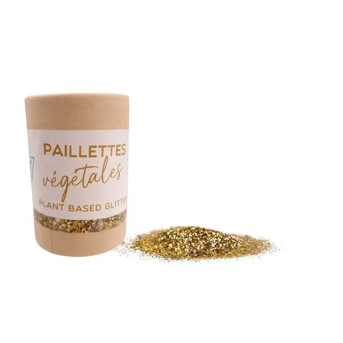 PAILLETTES BIODÉGRADABLE VÉGÉTALES EN TUBE CARTON 35 GRAMMES - OR photo du produit