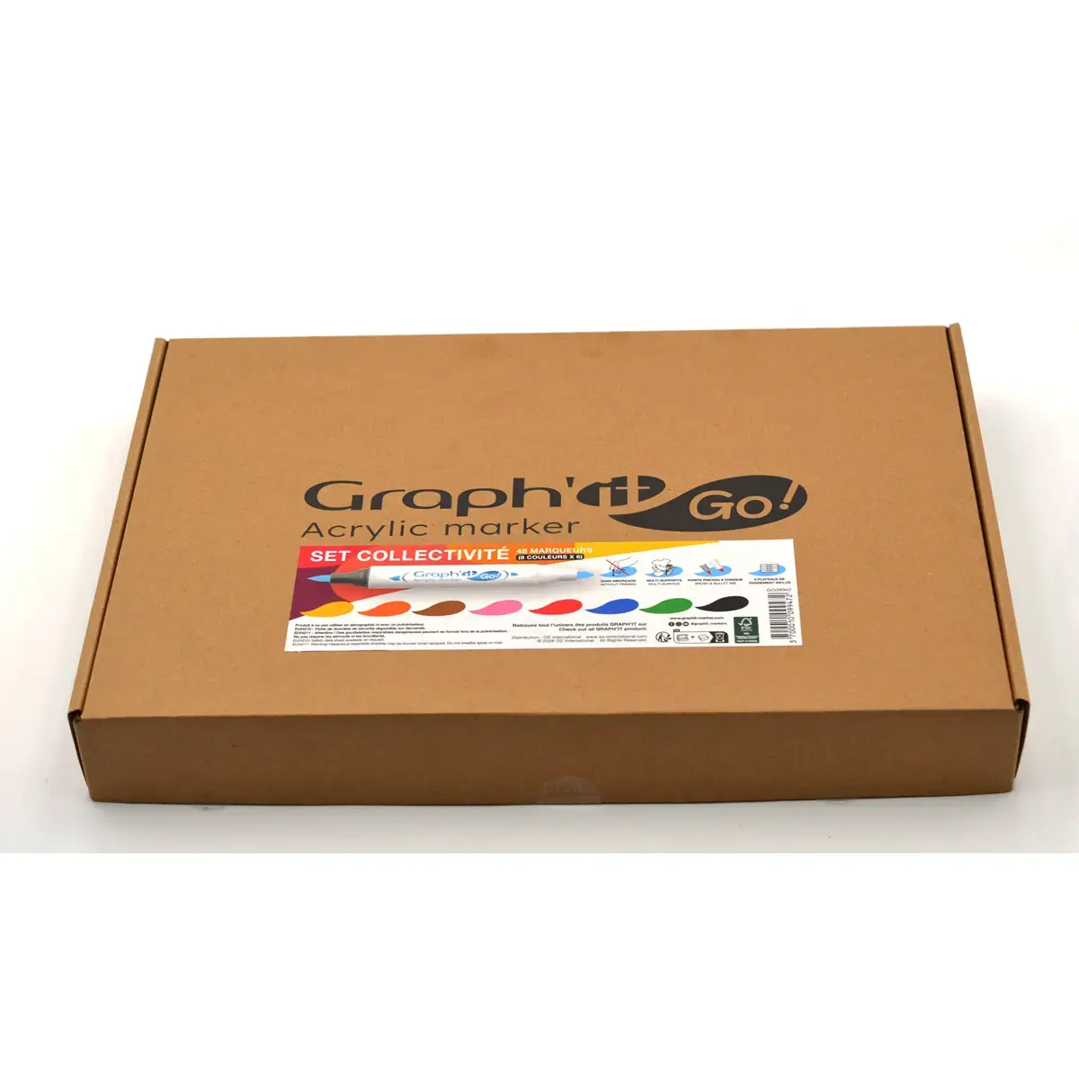 SCHOOLPACK DE 48 COULEURS (8 COULEURS X 6 FEUTRES) photo du produit