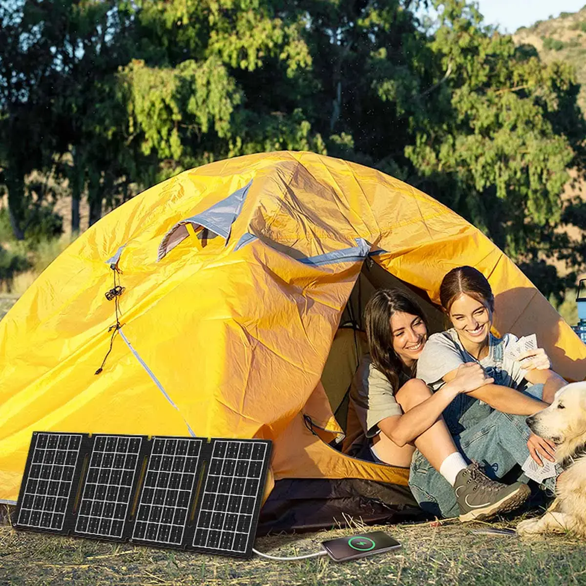 Panneau solaire, 7 watts, pliable, USB-A - Logilink photo du produit