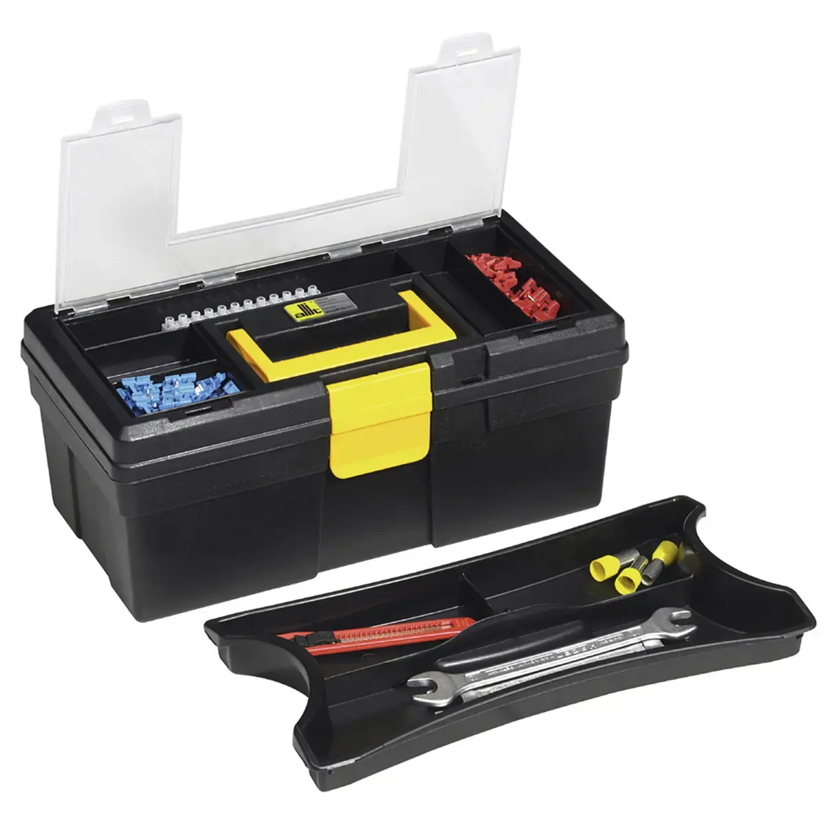 Bo&icirc;te &agrave; outils McPlus Promo 12.5, PP, noir/jaune - Allit photo du produit