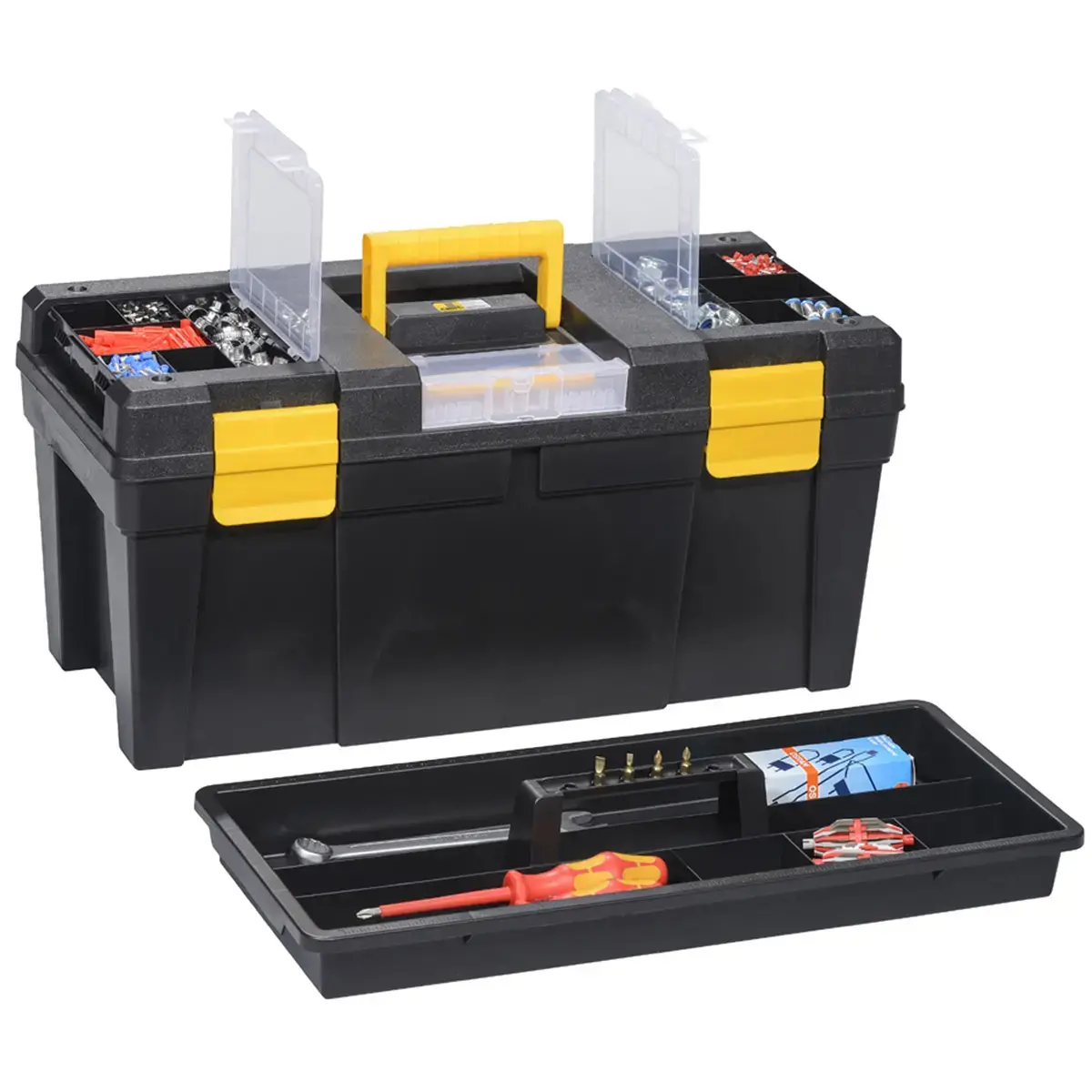 Valise &agrave; outils McPlus Promo 23, PP, noir/ jaune - Allit photo du produit
