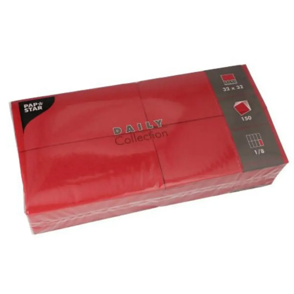 Serviette bistrot - 320 x 320 mm - 3 couches - Bleu - Papstar photo du produit