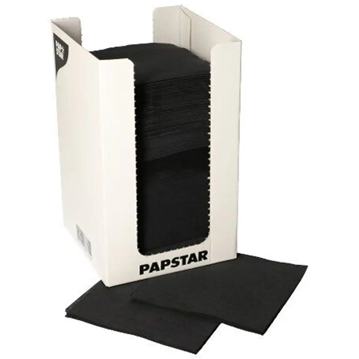 Serviette cocktail 'PUNTO', 200 x 200 mm, noir - Papstar photo du produit