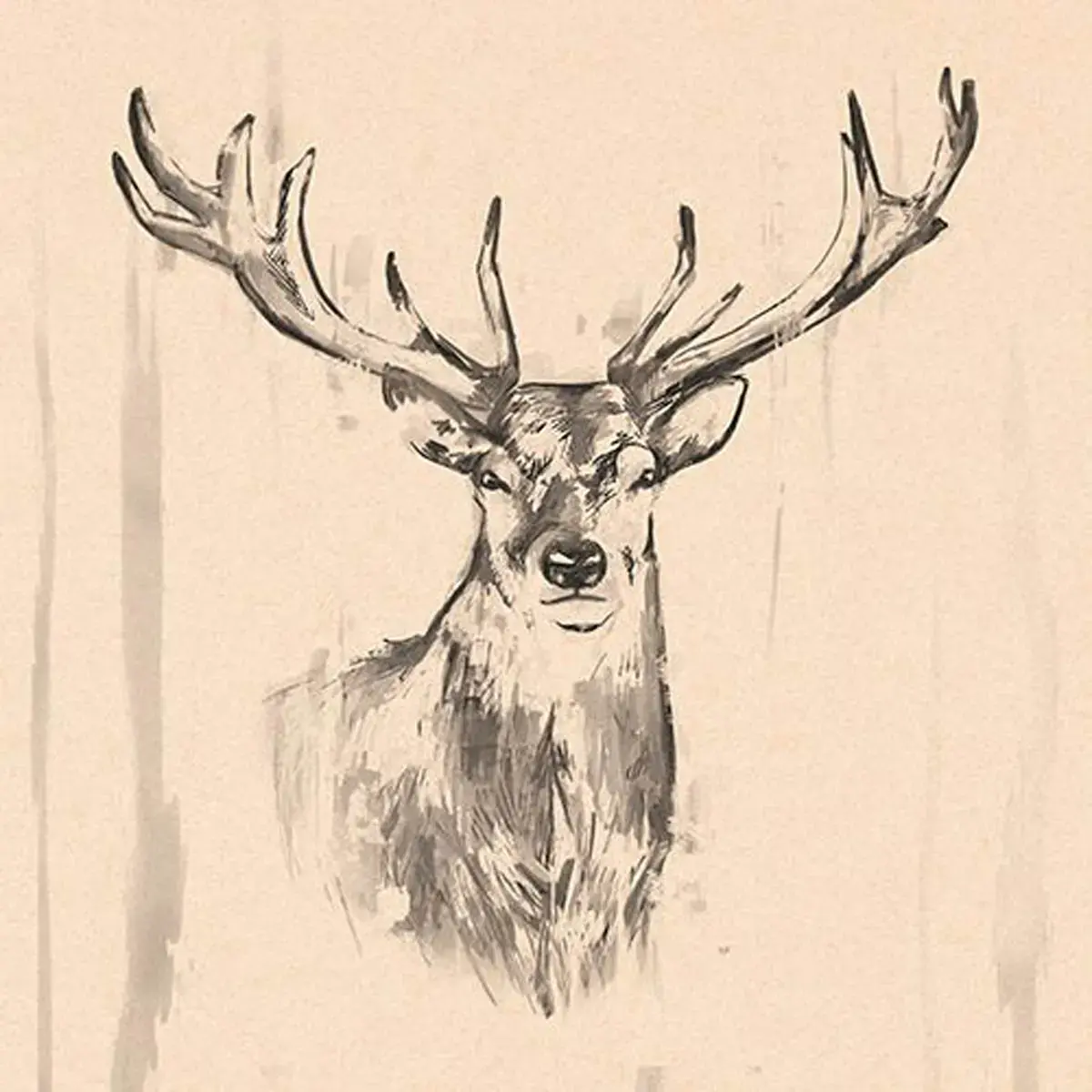 Serviettes &agrave; motif Deer - 330 x 330 mm - Naturel - Papstar photo du produit