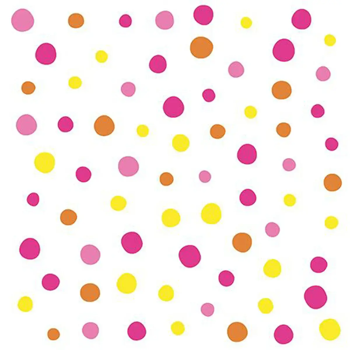 Serviette &agrave; motif 'Colorful Dots', 330x330 mm, rose - Papstar photo du produit