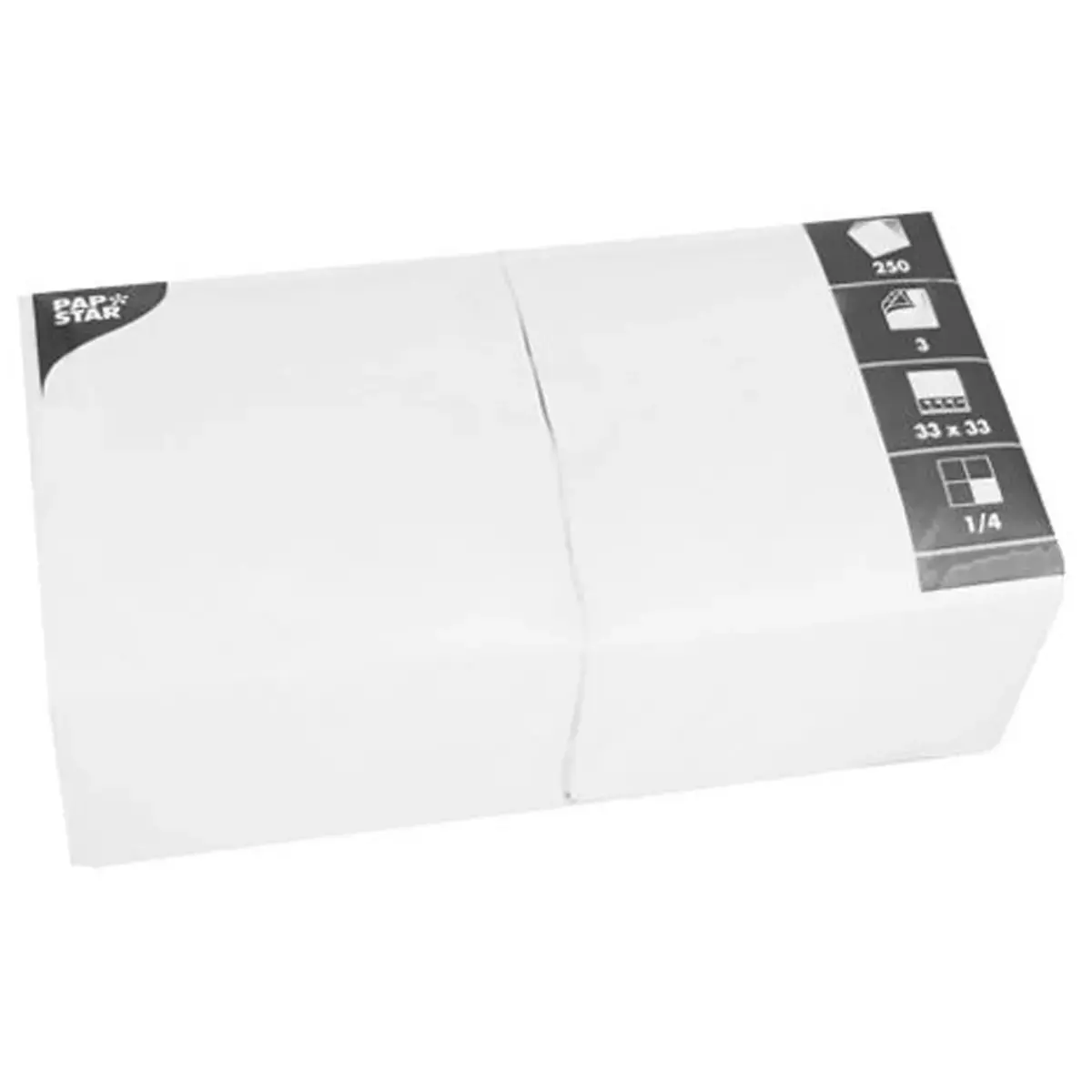 Serviettes lunch - 330 x 330 mm - Jaune - Papstar photo du produit