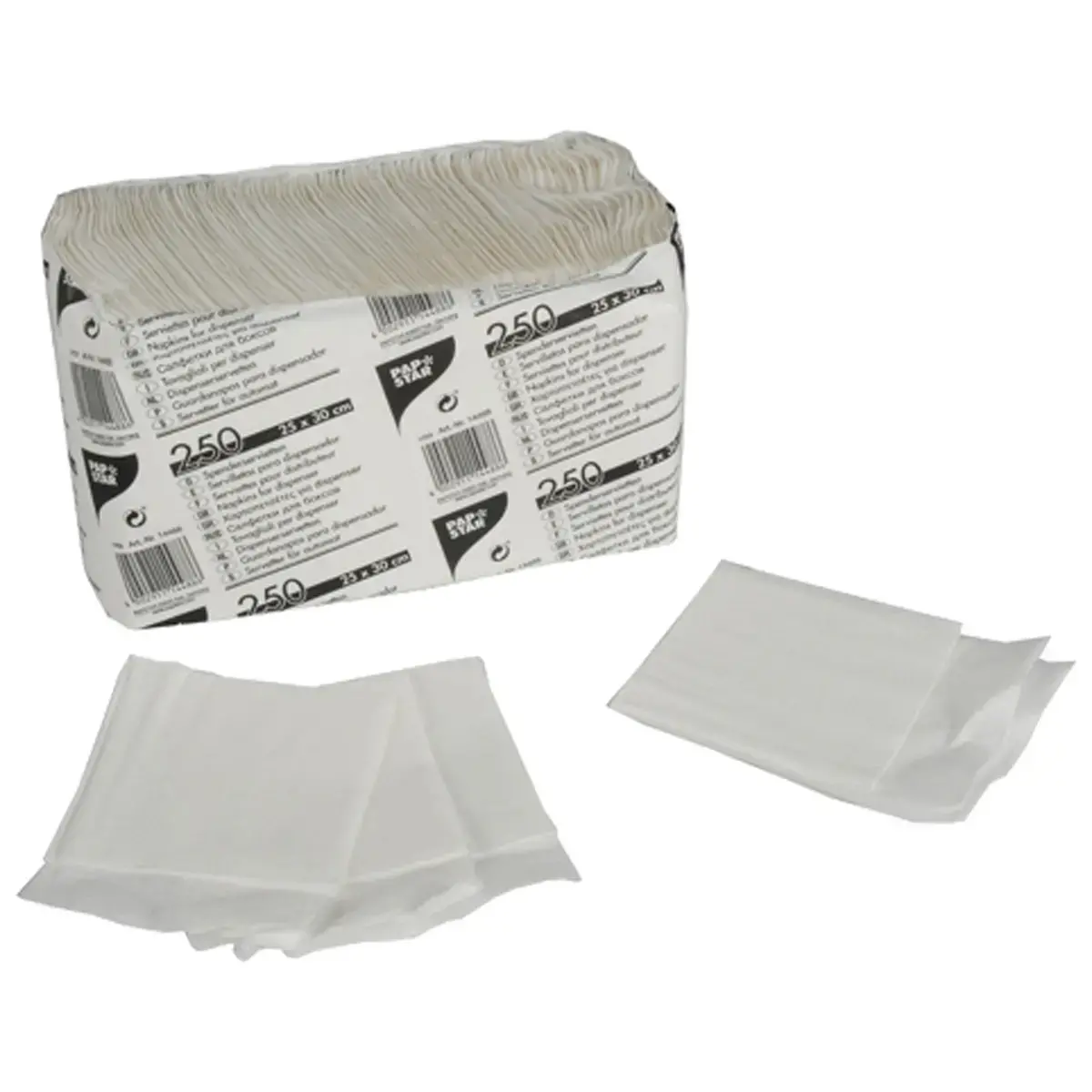 Serviettes pour distributeur, 250 x 300 mm, blanc - Papstar photo du produit