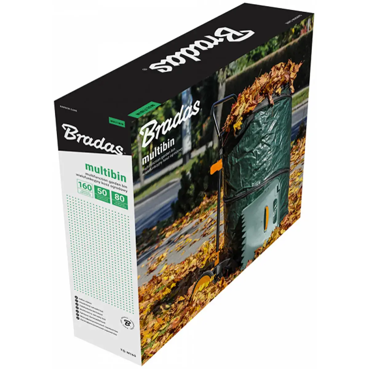 Chariot ramasse-feuilles multibin, pliable,160 litres - Bradas photo du produit