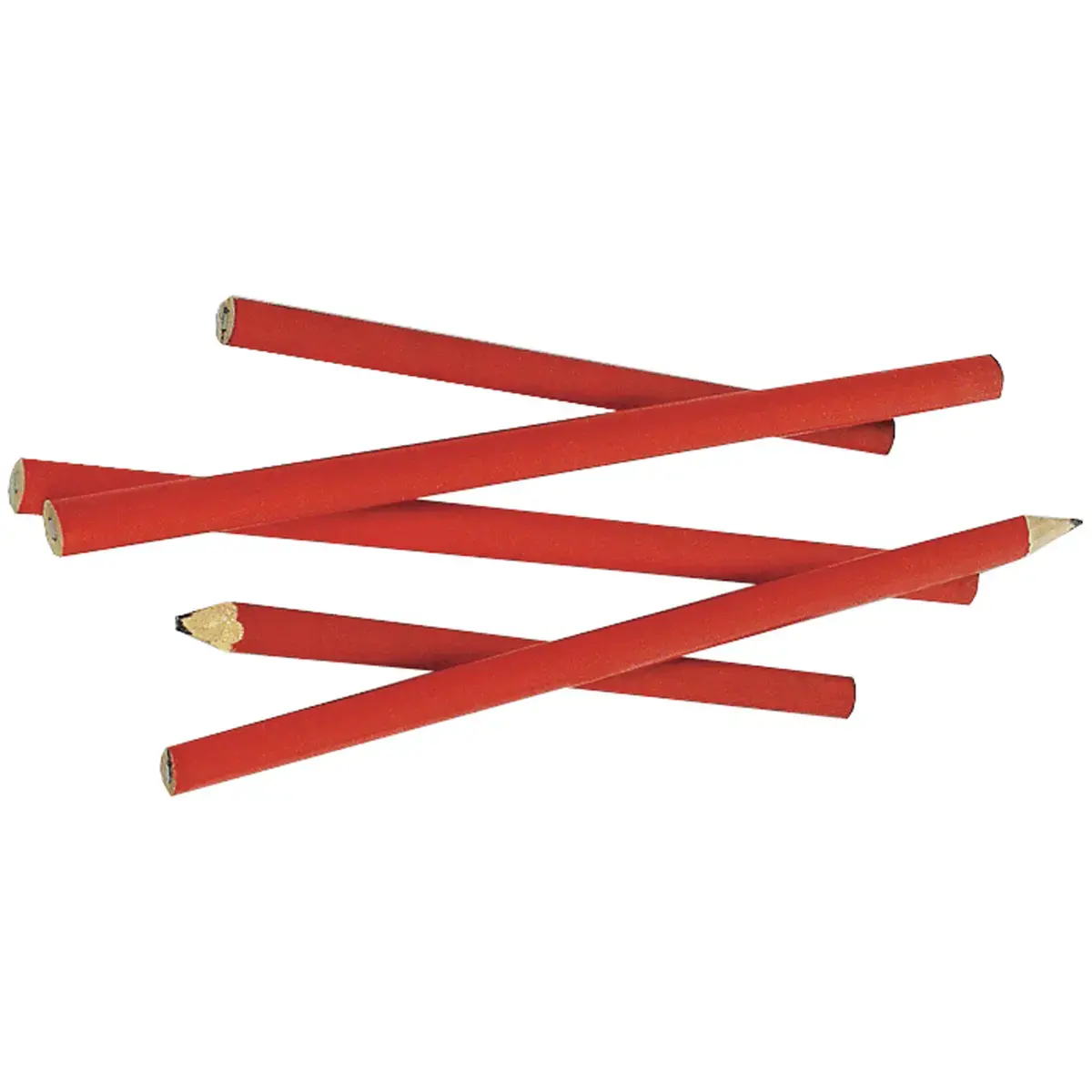 Crayon de charpentier, oval, rouge, 250 mm - Brüder mannesmann photo du produit