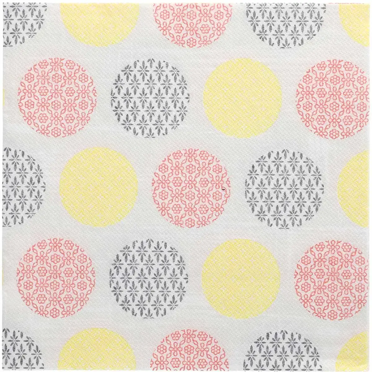 Serviette &agrave; motif 'ROYAL Collection Rococo', jaune - Papstar photo du produit