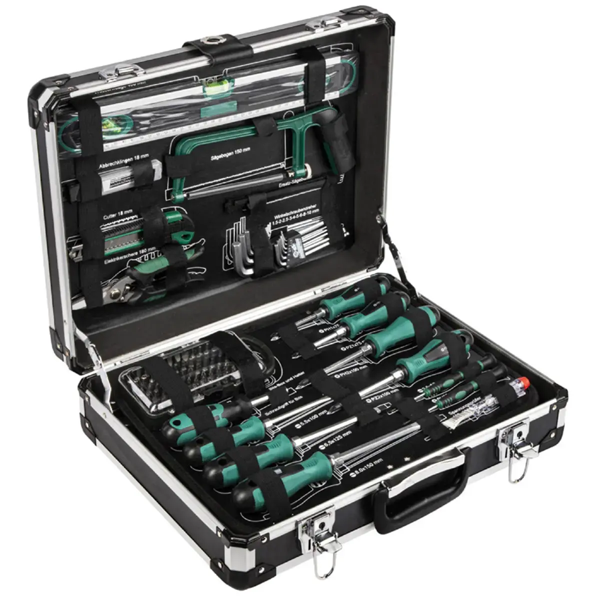 Malette &agrave; outils, 160 pi&egrave;ces, coffre alu - Br&uuml;der mannesmann photo du produit