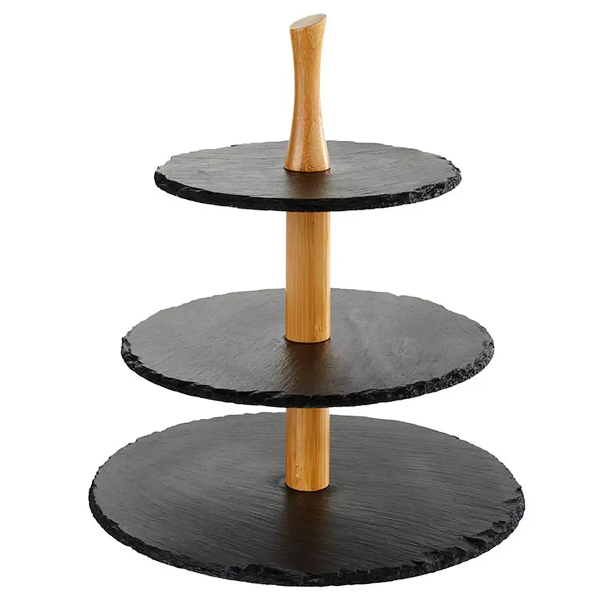 Serviteur en ardoise naturelle, 3 étages, anthracite - Aps photo du produit