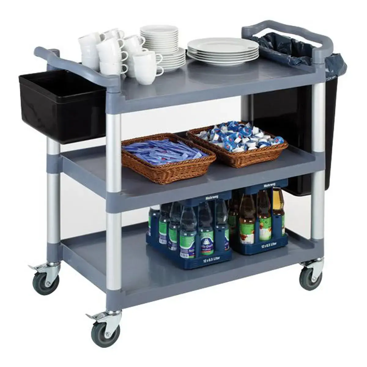 Caisson pour chariot de service READY, 13 litres, noir - Aps photo du produit