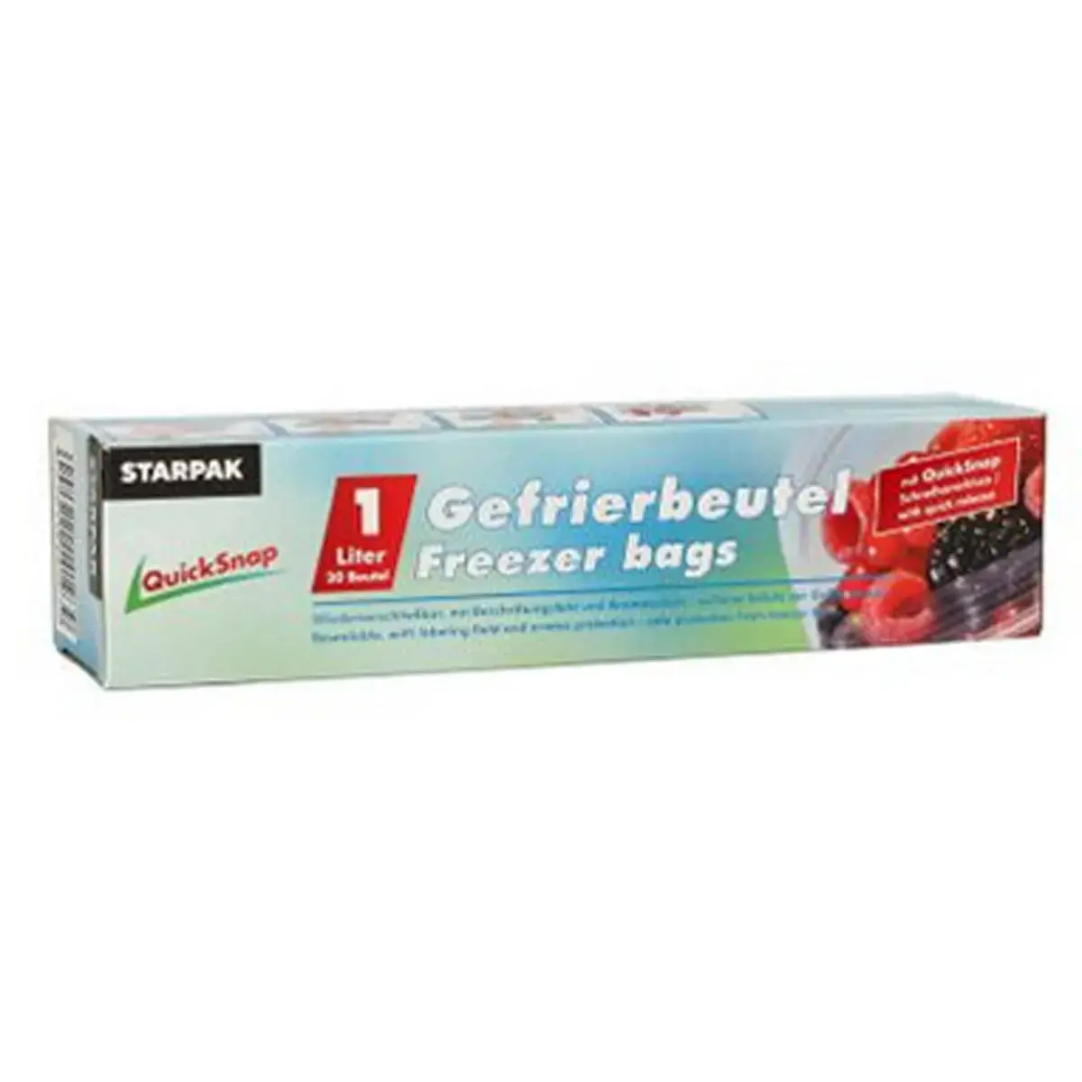 Sac de congélation QuickSnap 3 litres, 270 x 280 mm - Starpak photo du produit