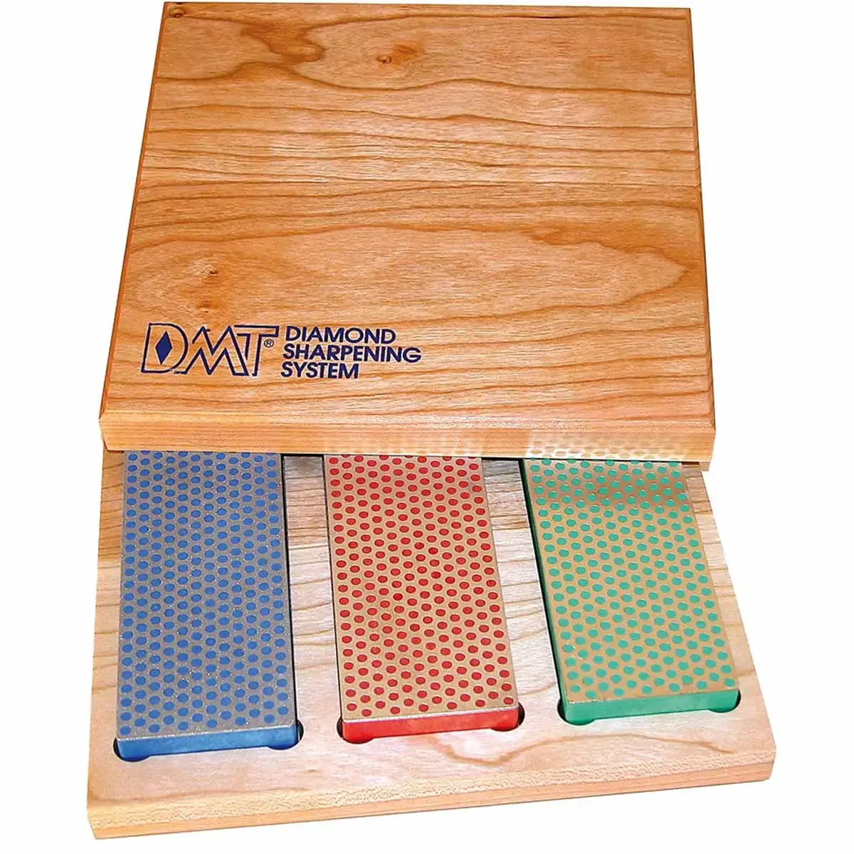 Kit de pierres à aiguiser diamant, boîte en bois, 3 pcs - Dmt photo du produit