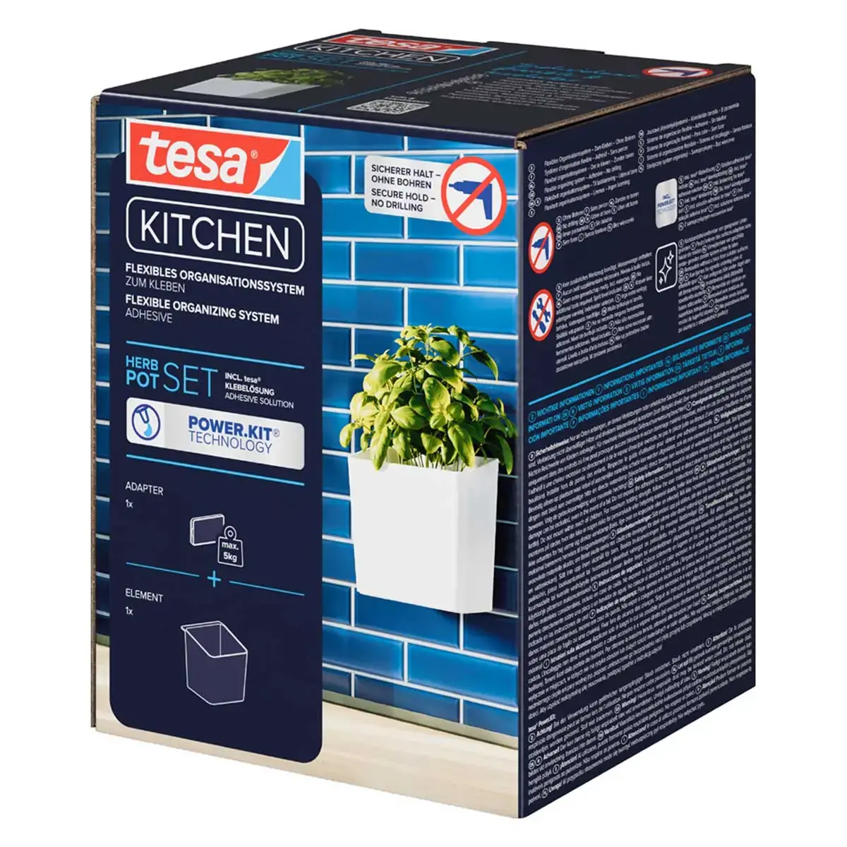 Pot pour herbes aromatiques, blanc - Tesa photo du produit