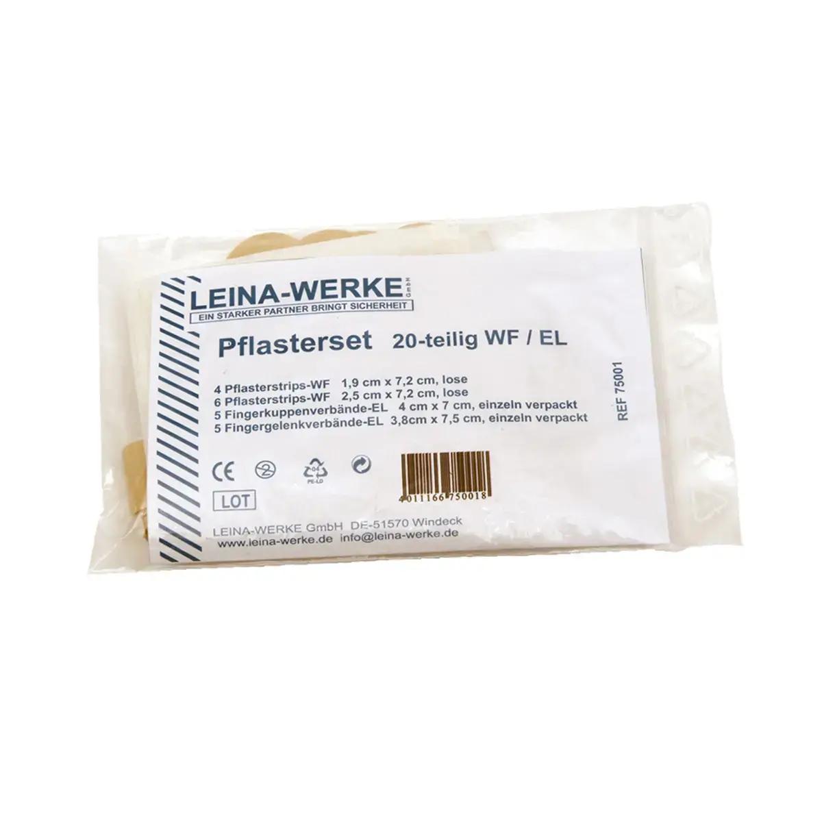Set de pansement 120 pi&egrave;ces, &eacute;lastique/imperm&eacute;able eau - Leina-Werke photo du produit