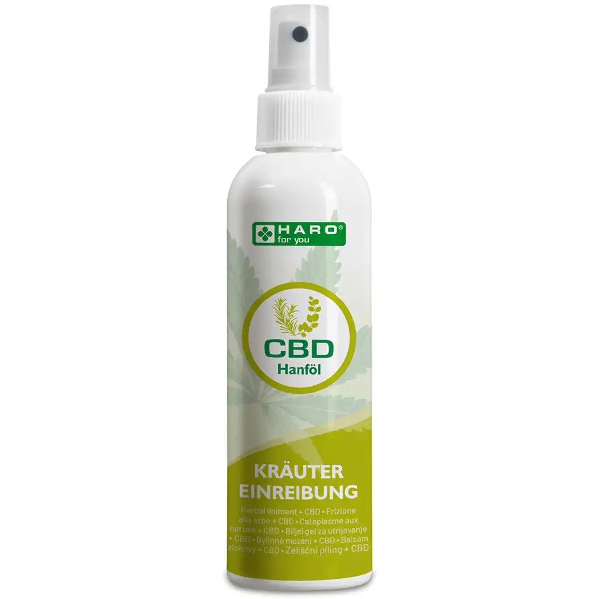 Crème aux herbes au CBD, spray de 200 ml - Haro photo du produit