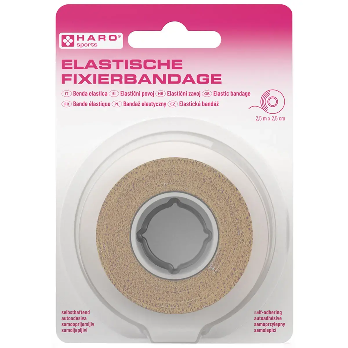 Bande de fixation &eacute;lastique, 25 mm x 2,5 m, orange - Haro photo du produit