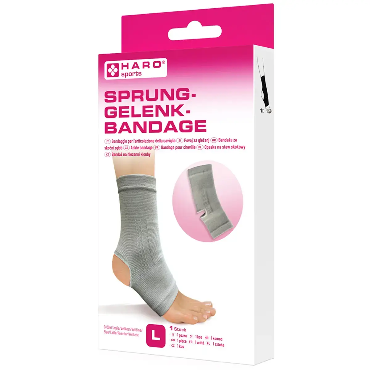 Bandage sportif 'Cheville', taille: S, gris - Haro photo du produit