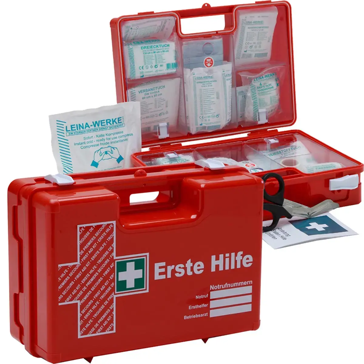 Trousse de premiers secours Leina Maxi conforme norme DIN 13157 orange - Leina-Werke photo du produit