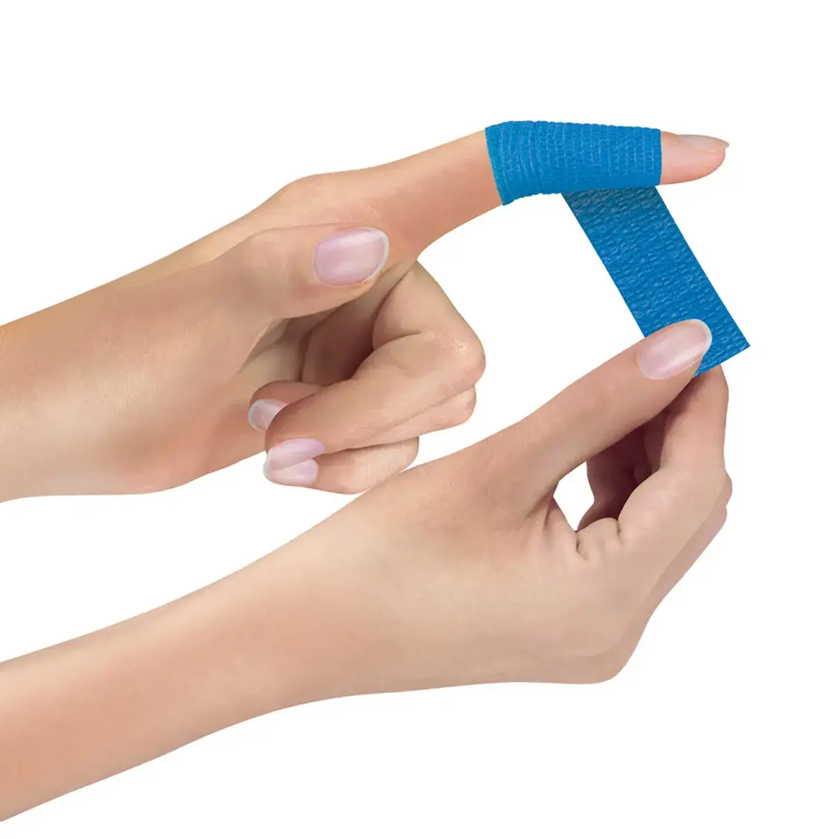 Pansement, auto-adh&eacute;sif, 6 rouleaux, bleu - Lifemed photo du produit