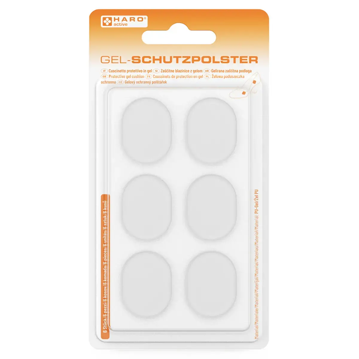 Coussinet de protection en gel pour les pieds, set de 6 - Haro photo du produit