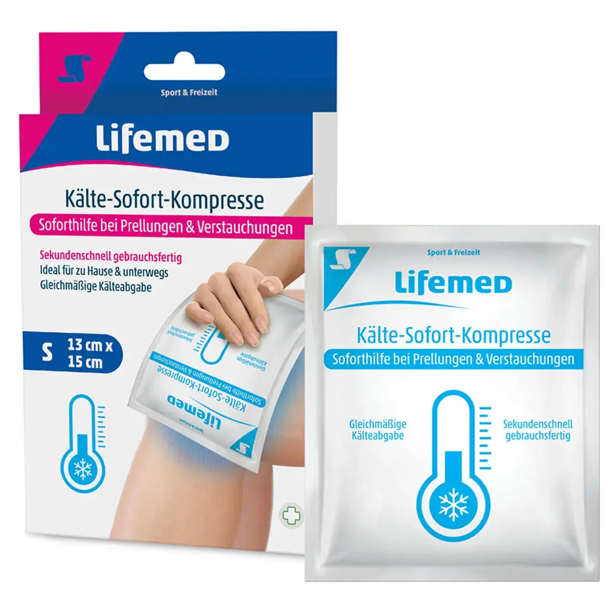 Compresse de froid instantané, 150 x 130 mm, blanc - Lifemed photo du produit