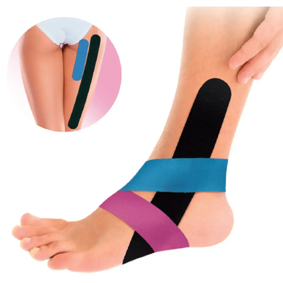 Bandes kin&eacute;siologiques 'Jambes & pieds', assorti - Haro photo du produit