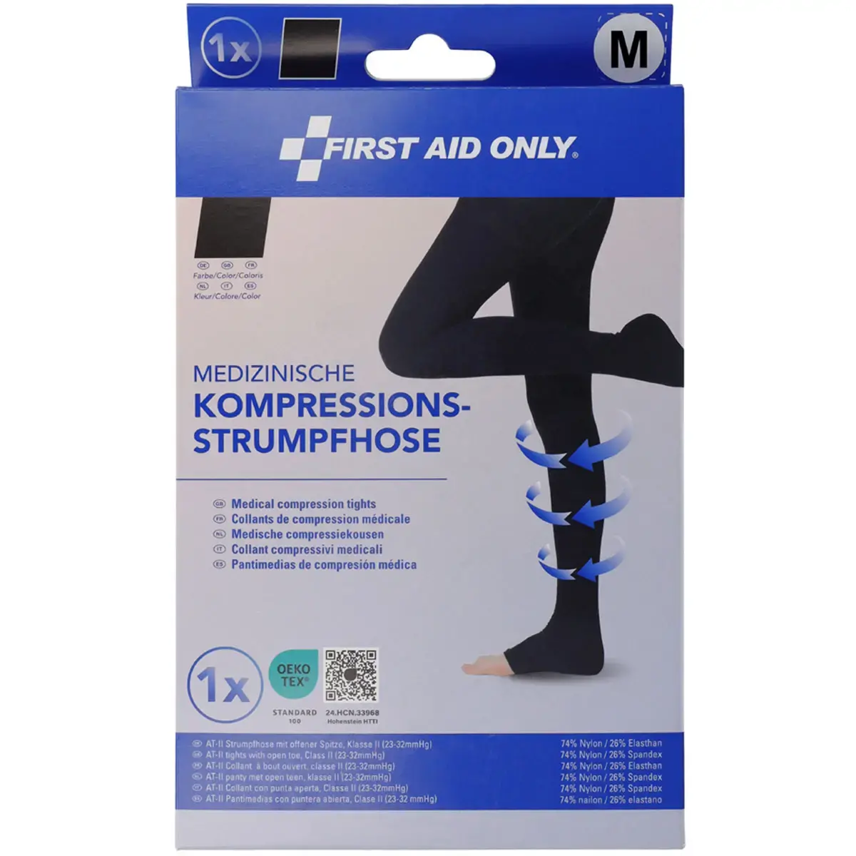 Collants de contention, XL, noir - First Aid Only photo du produit