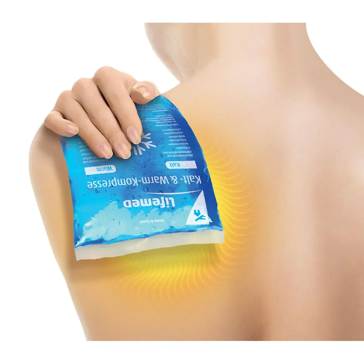 Compresse chaud/froid, 140 x 130 mm, bleu - Lifemed photo du produit