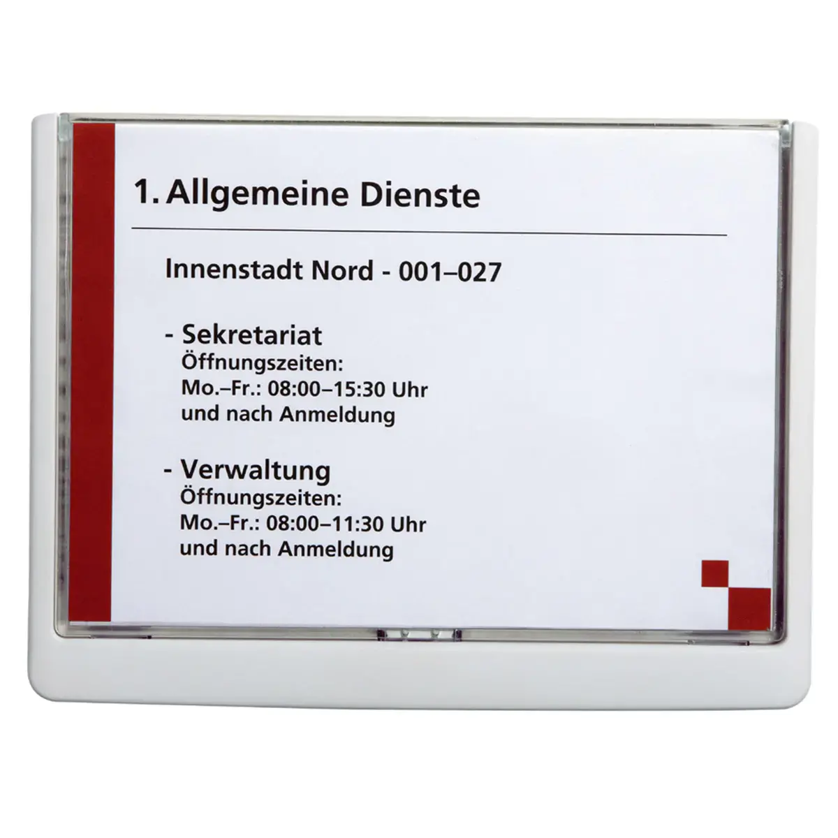 Plaque de porte CLICK SIGN, format A5, blanc - Durable photo du produit