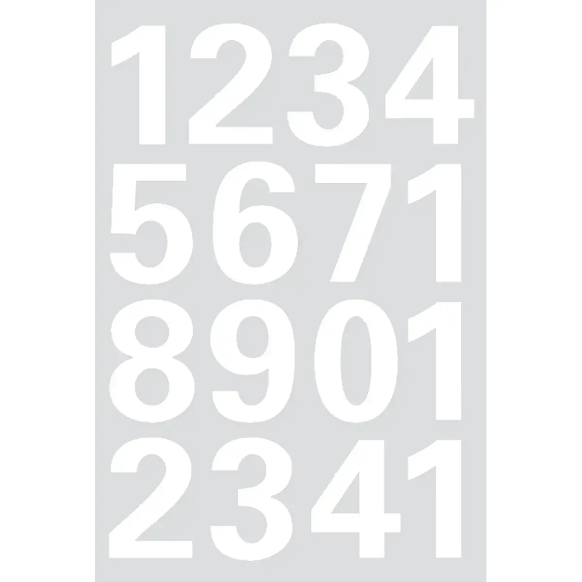 Stickers chiffres 0-9, film en blanc - Herma photo du produit
