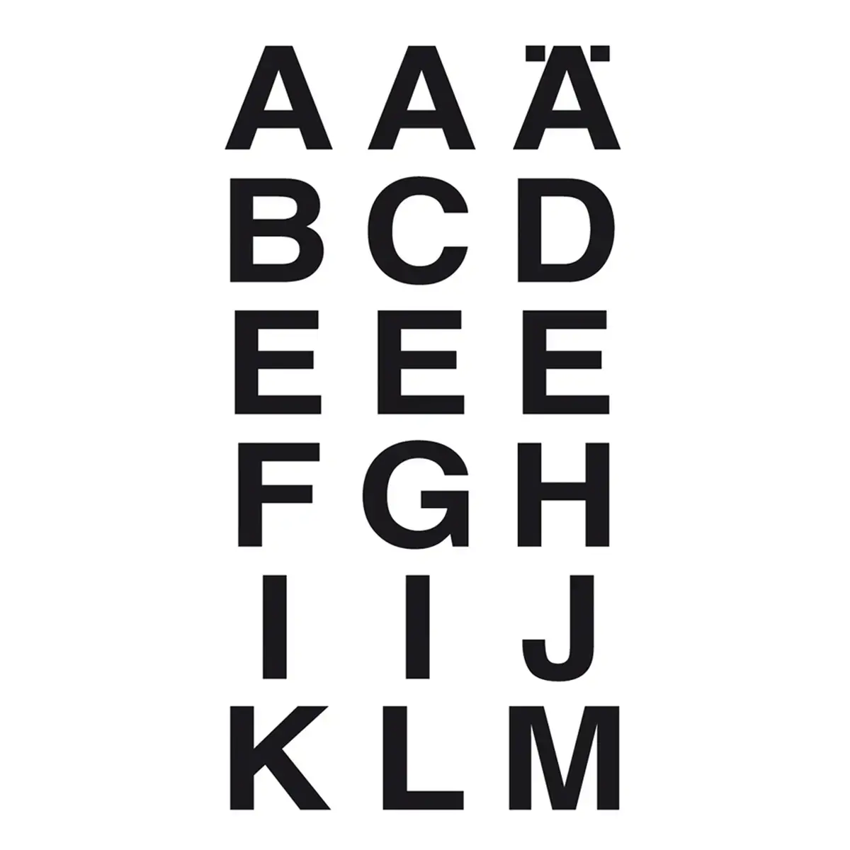 Sticker alphabétique A-Z, film noir, hauteur 25 mm - Herma photo du produit