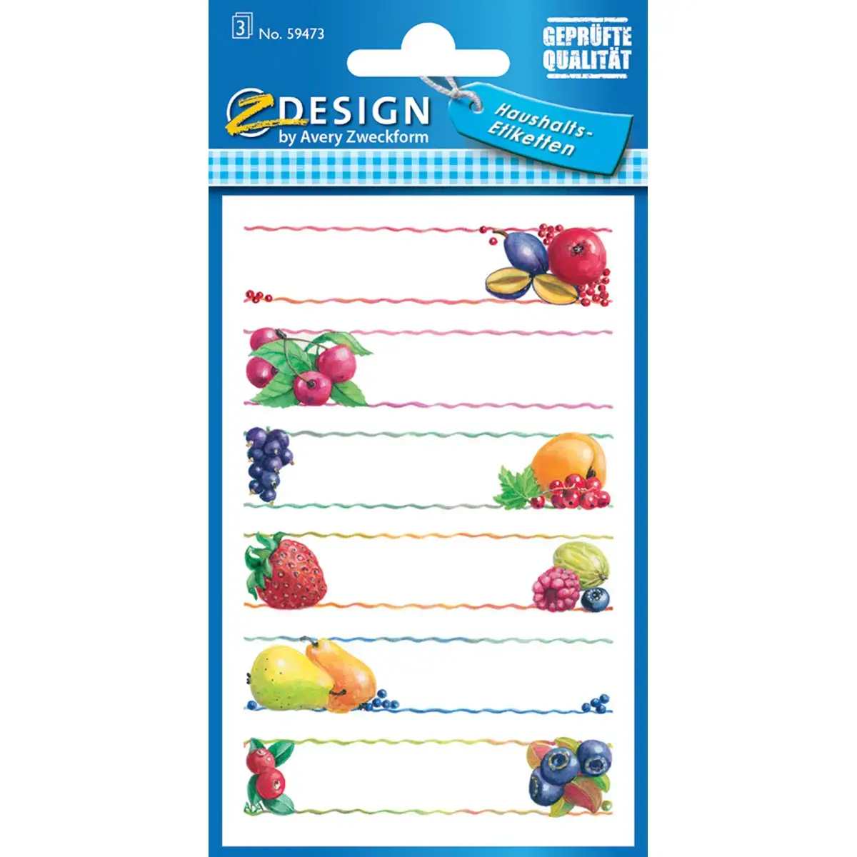 Étiquette de cuisine 'fraise & cassis' - Avery Zweckform photo du produit