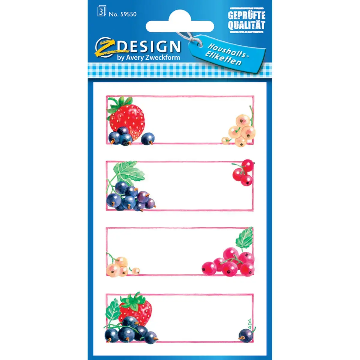 Étiquette de cuisine 'fraise & cassis' - Avery Zweckform photo du produit