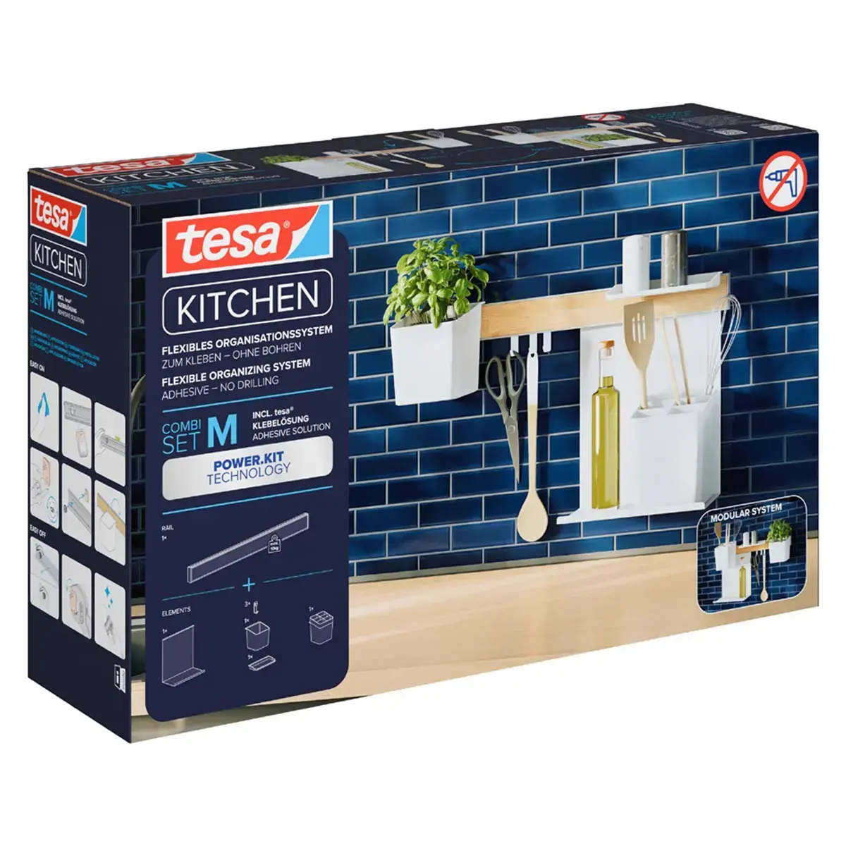 Kit combi M, 7 pièces, blanc - Tesa photo du produit