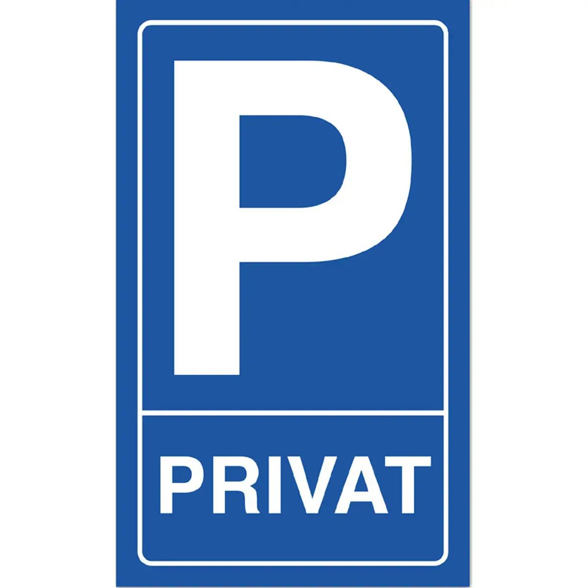 Panneau « Parking privé », bleu et blanc - Exacompta photo du produit