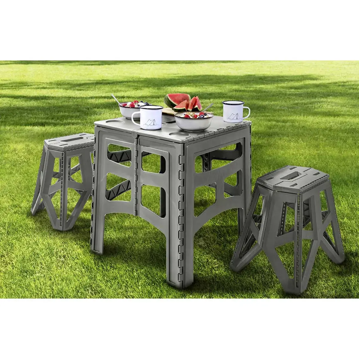 Table de camping pliante 'timo', L, olive - Keeeper photo du produit