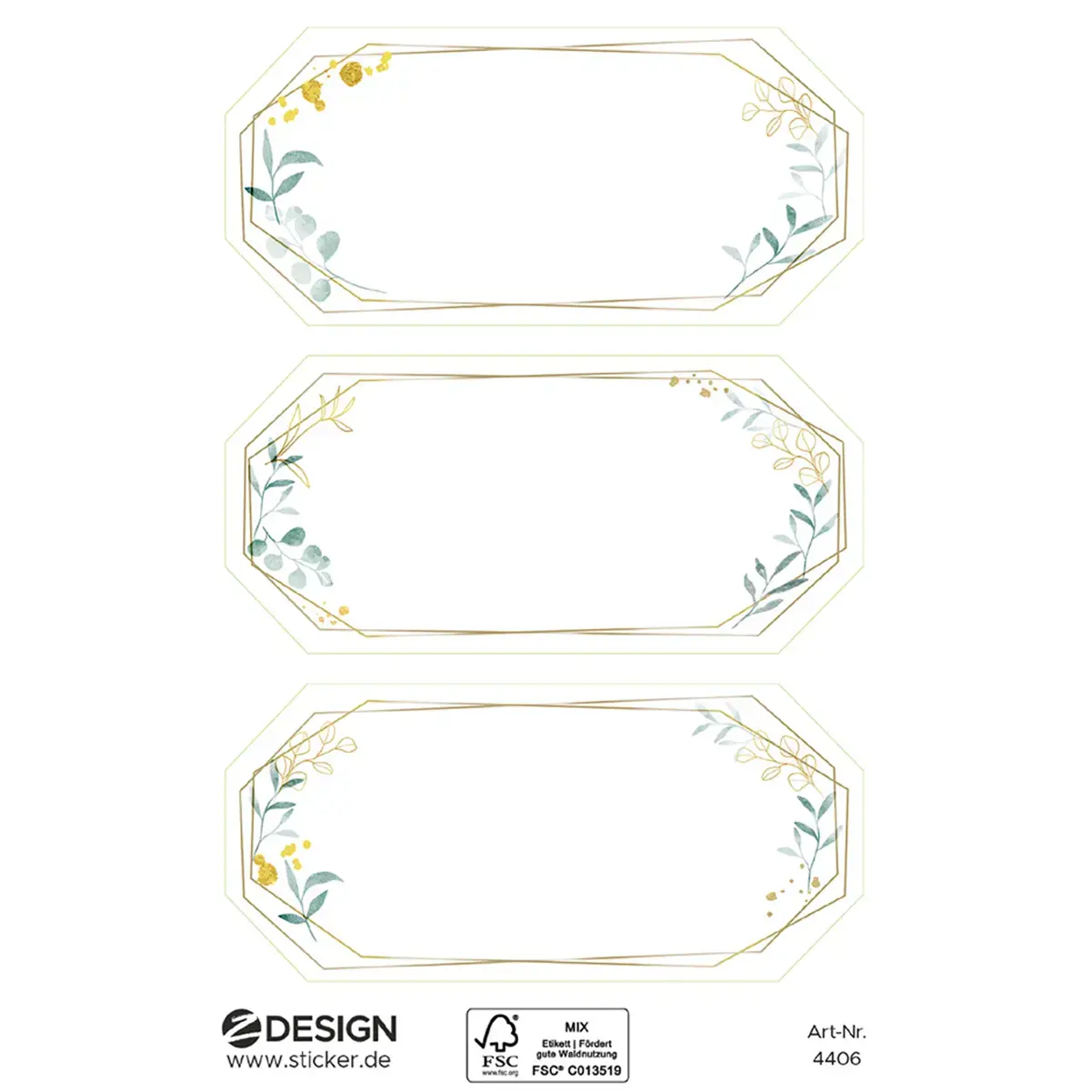 Étiquette, cadre ornementé, rond - Avery Zweckform photo du produit