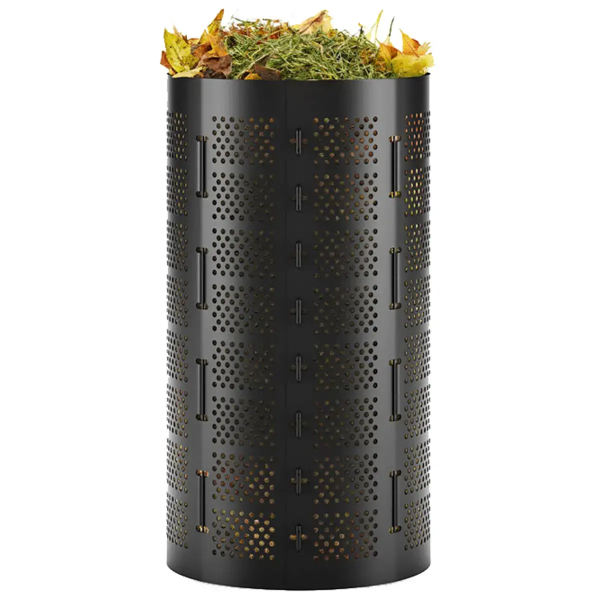 Poubelle à compost, 400 litres, en HDPE, noir - Bradas photo du produit