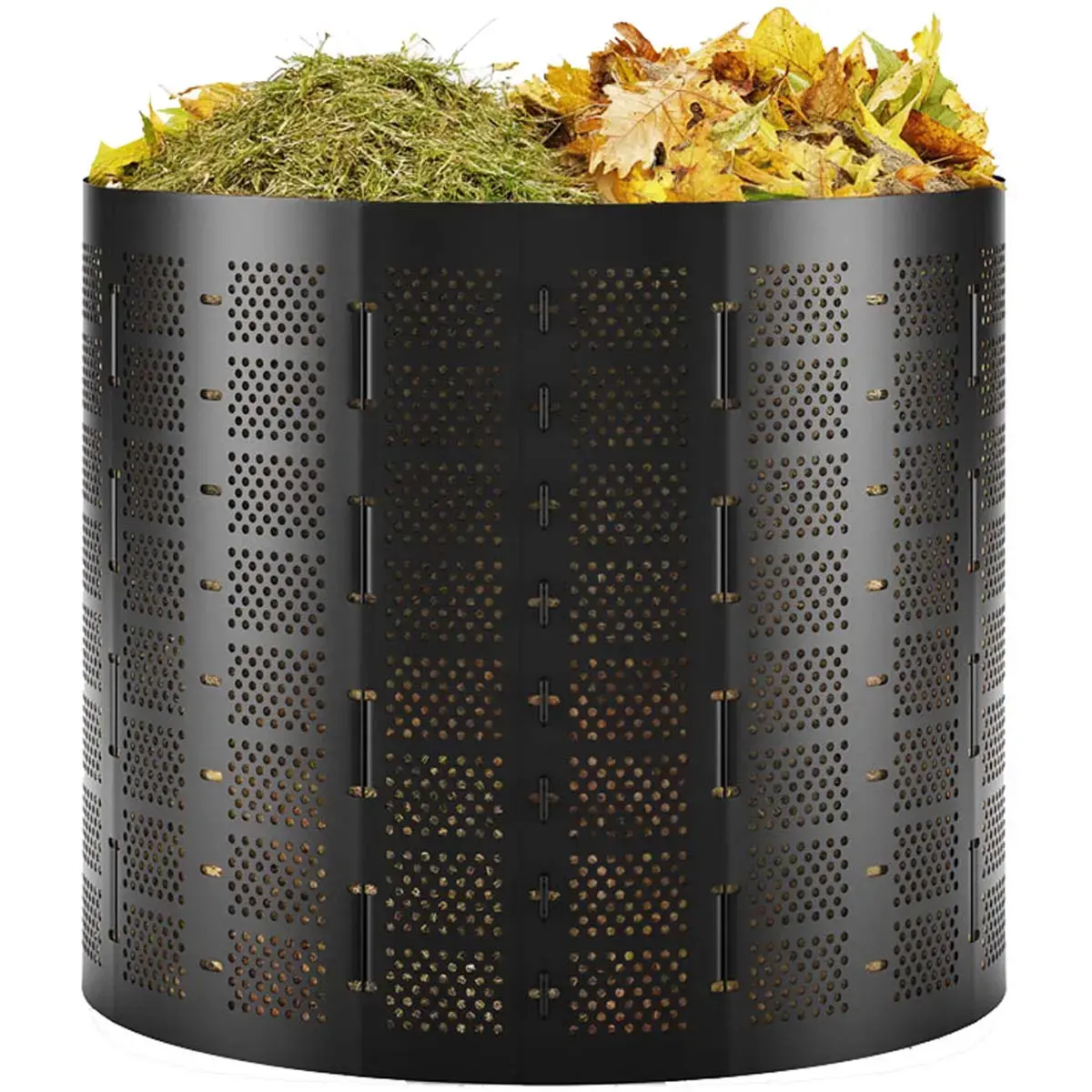 Poubelle à compost, 400 litres, en HDPE, noir - Bradas photo du produit