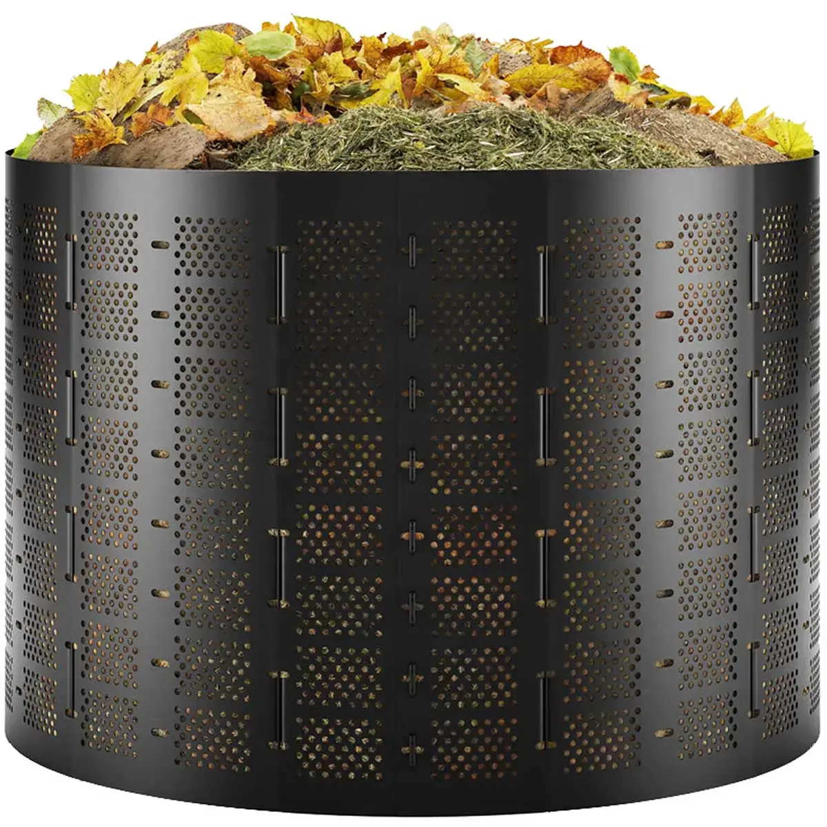 Poubelle à compost, 400 litres, en HDPE, noir - Bradas photo du produit
