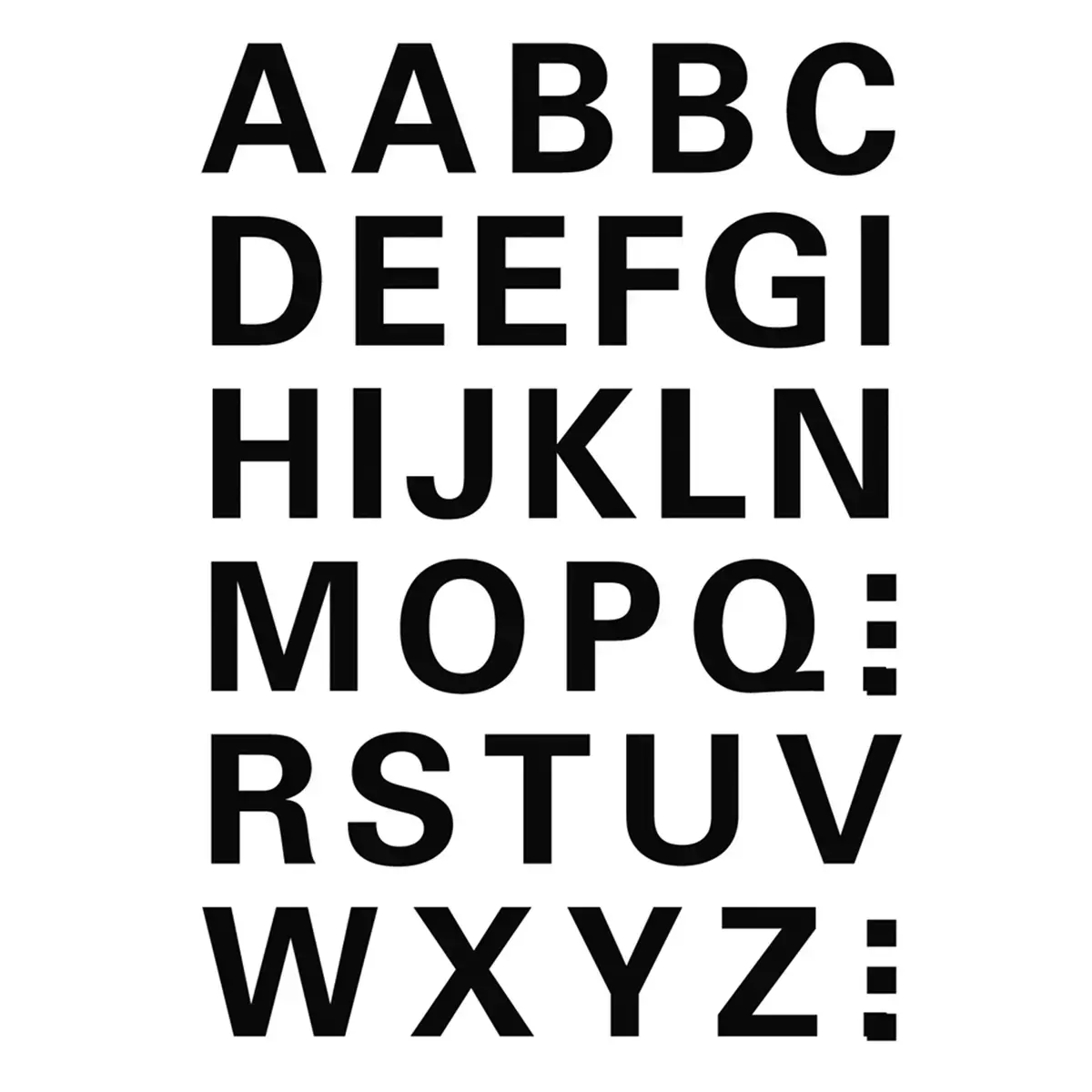 Sticker alphab&eacute;tique A-Z, film noir, 20 x 20 mm - Herma photo du produit