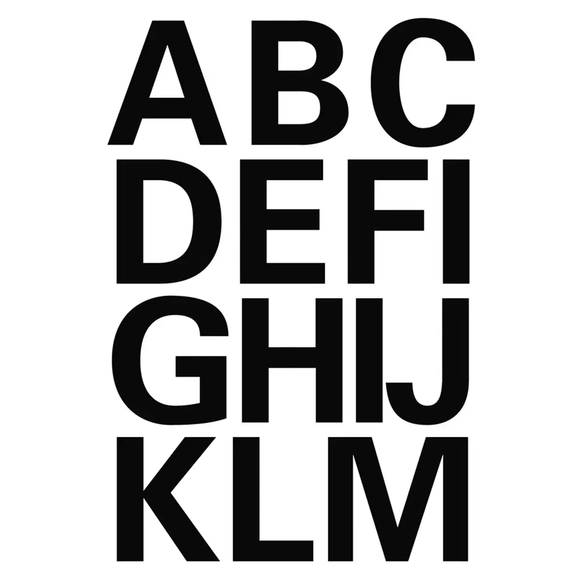 Sticker alphab&eacute;tique A-Z, film noir, 20 x 20 mm - Herma photo du produit
