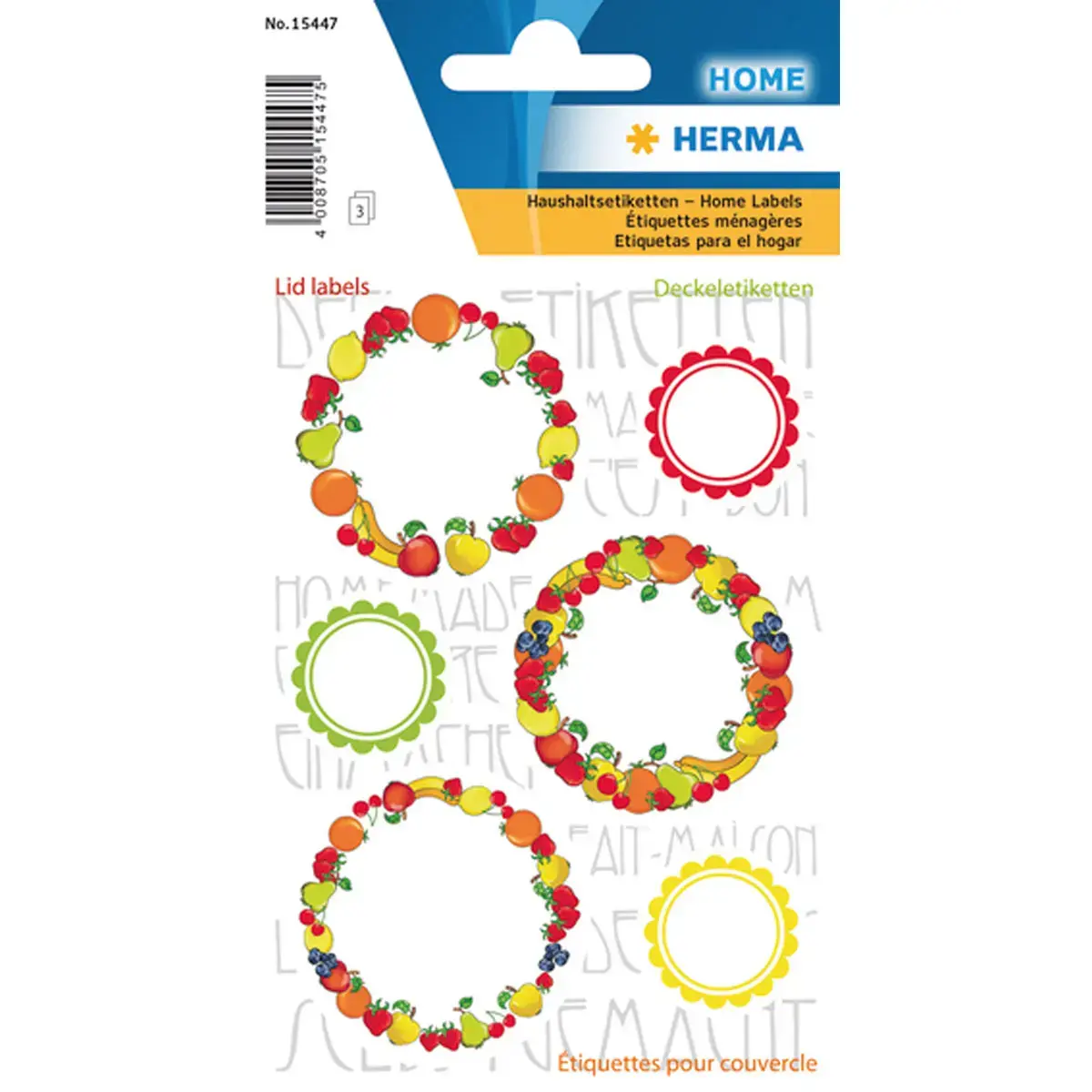 Etiquettes pour couvercle HOME 'New Look Fruits I' - Herma photo du produit